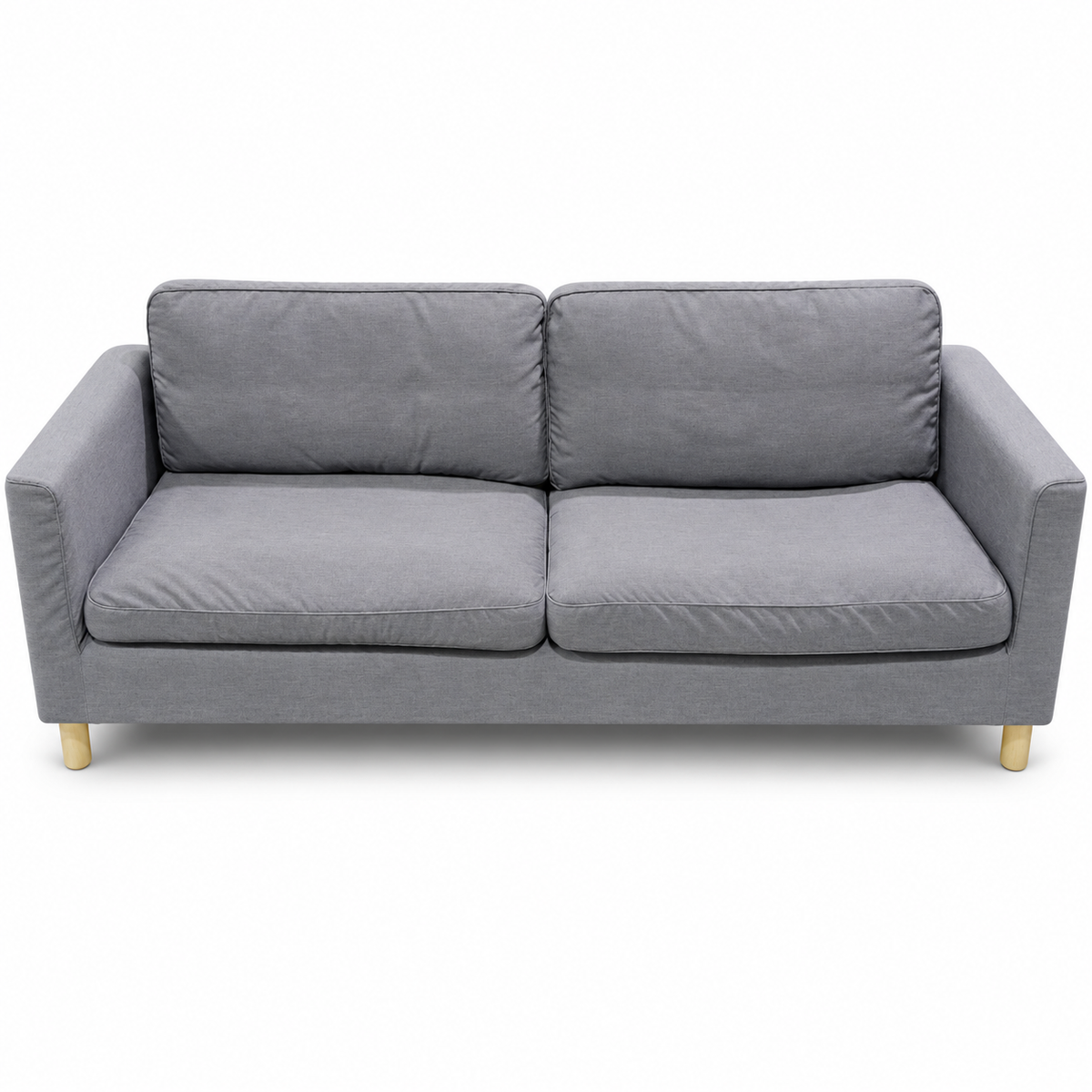 IKEA PÄRUP 3-Seater Fabric Sofa – Grey – 206 × 80 × 86 cm