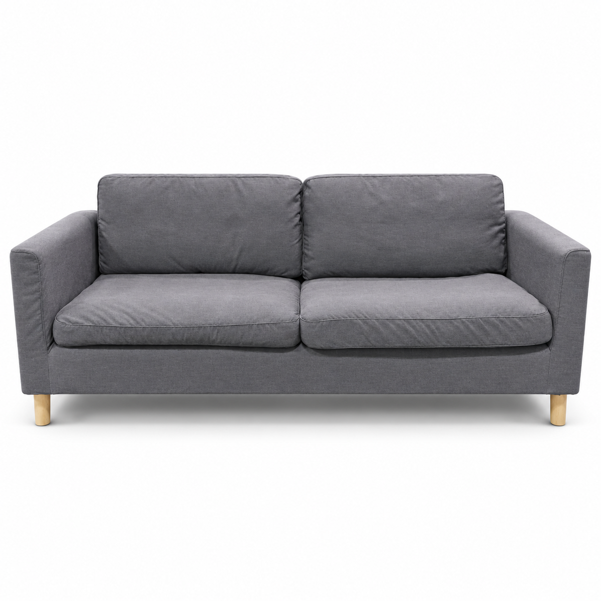 IKEA PÄRUP 3-Seater Fabric Sofa – Grey – 206 × 80 × 86 cm
