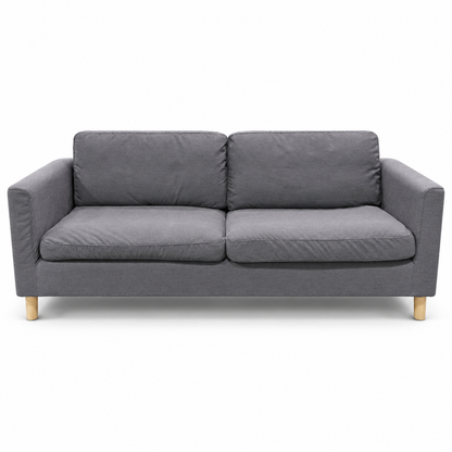 IKEA PÄRUP 3-Seater Fabric Sofa – Grey – 206 × 80 × 86 cm