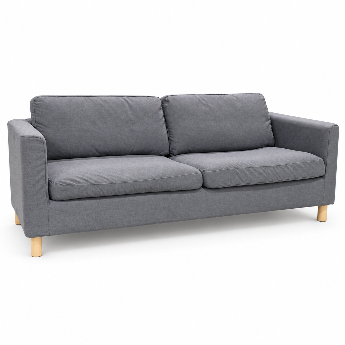 IKEA PÄRUP 3-Seater Fabric Sofa – Grey – 206 × 80 × 86 cm