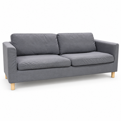IKEA PÄRUP 3-Seater Fabric Sofa – Grey – 206 × 80 × 86 cm