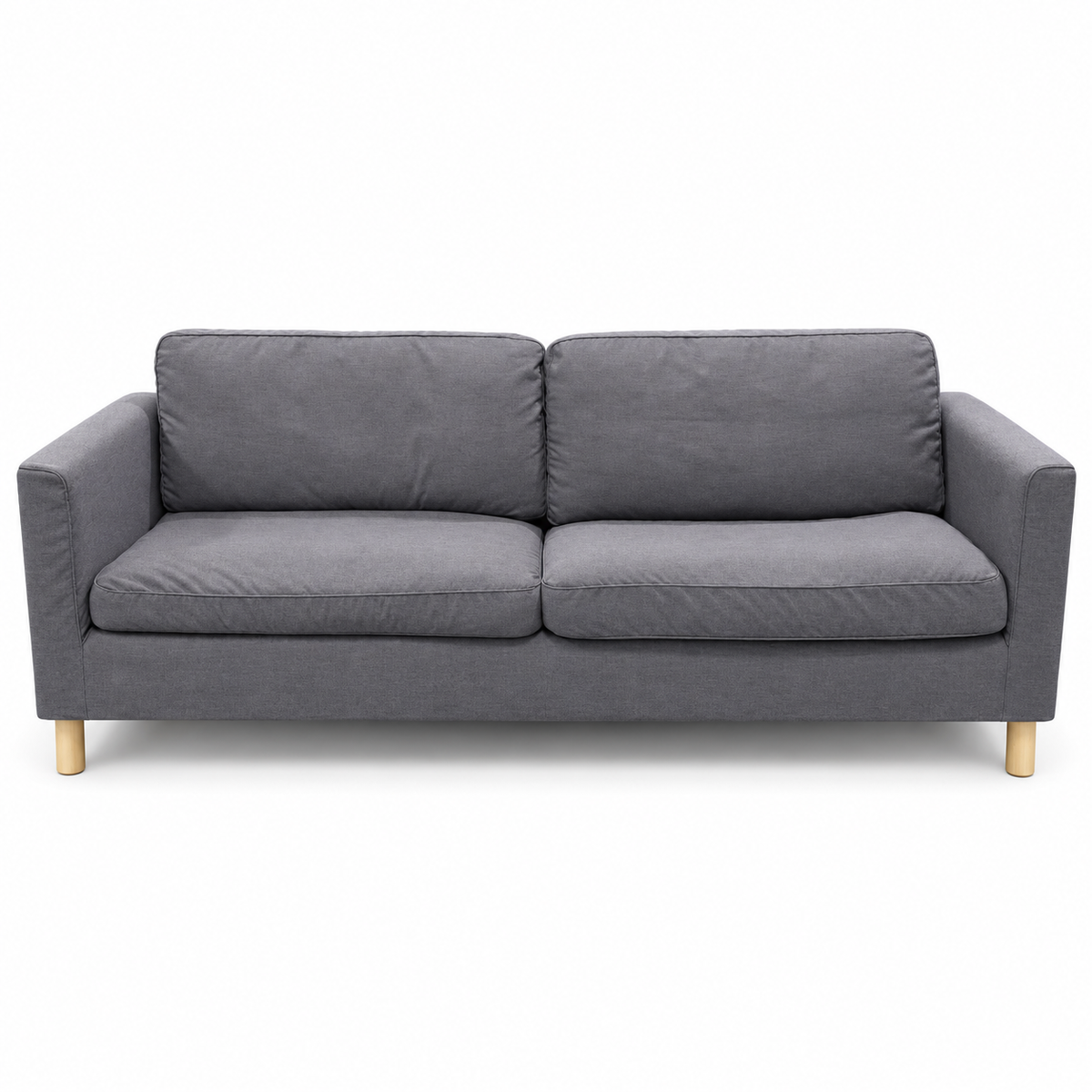 IKEA PÄRUP 3-Seater Fabric Sofa – Grey – 206 × 80 × 86 cm