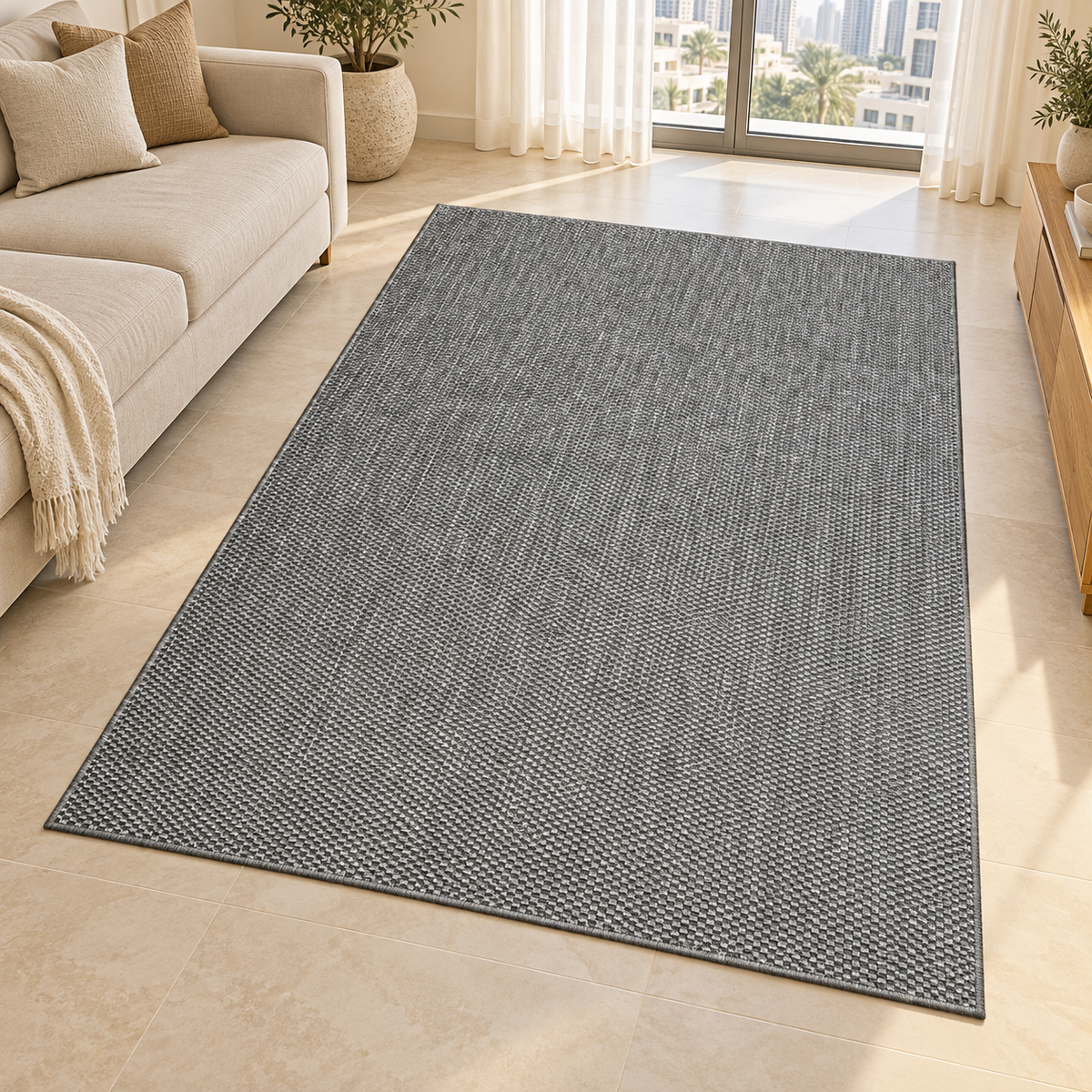 Paco Home Venedig 165 Flatweave Rug – 160 × 230 cm – Grey