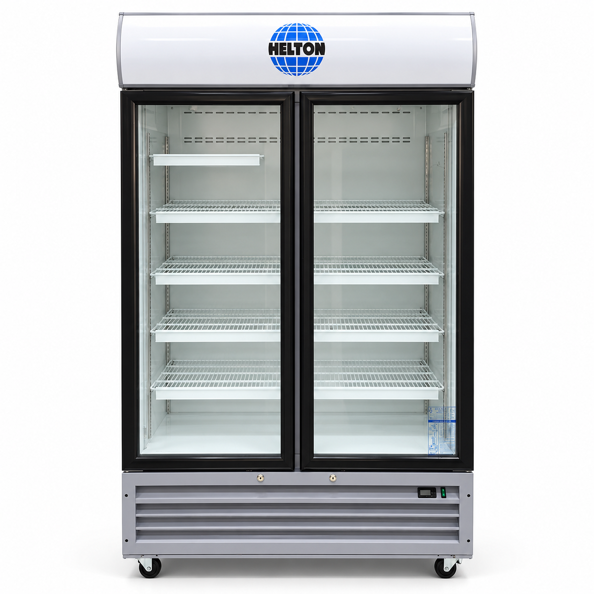 Celsius TSB2CF27 900L Double-Door Commercial Display Chiller – Silver – HELTON Branded