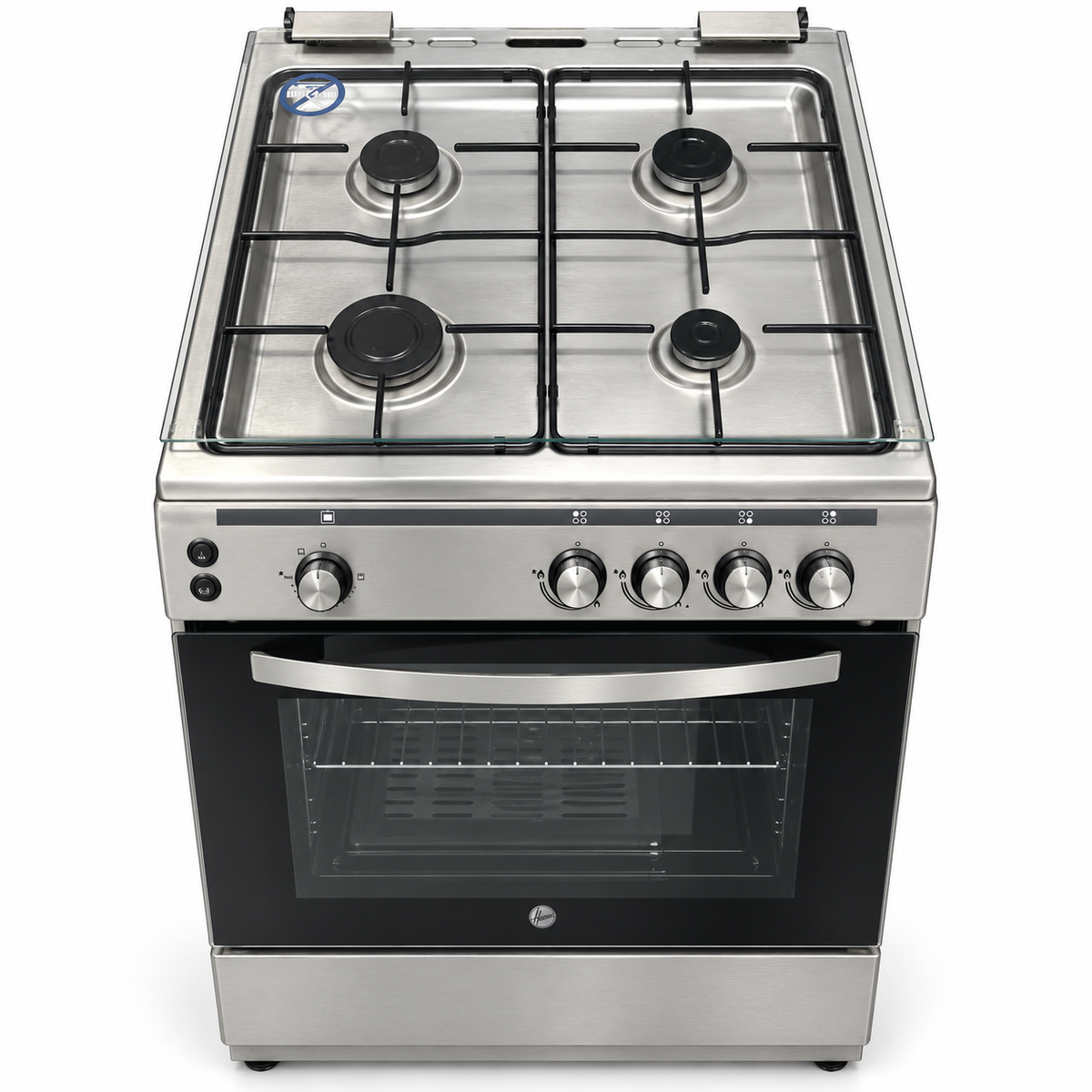 Hoover FGC6060-S1V 4-Burner Full Gas Cooker – 60 × 60 cm Stainless Steel