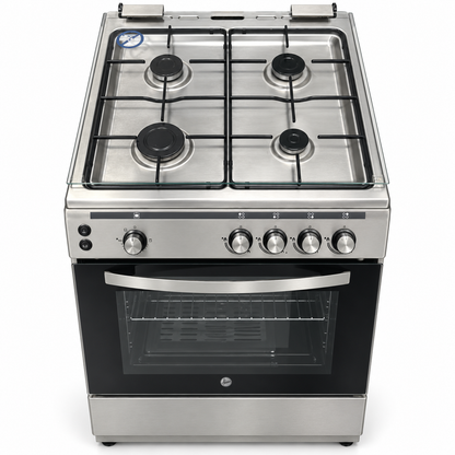 Hoover FGC6060-S1V 4-Burner Full Gas Cooker – 60 × 60 cm Stainless Steel