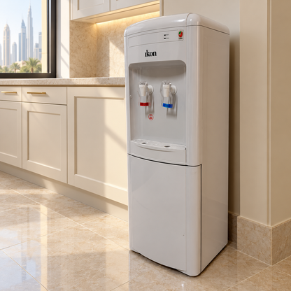 Ikon IK-HD002 Hot & Cold Water Dispenser with Cabinet – White