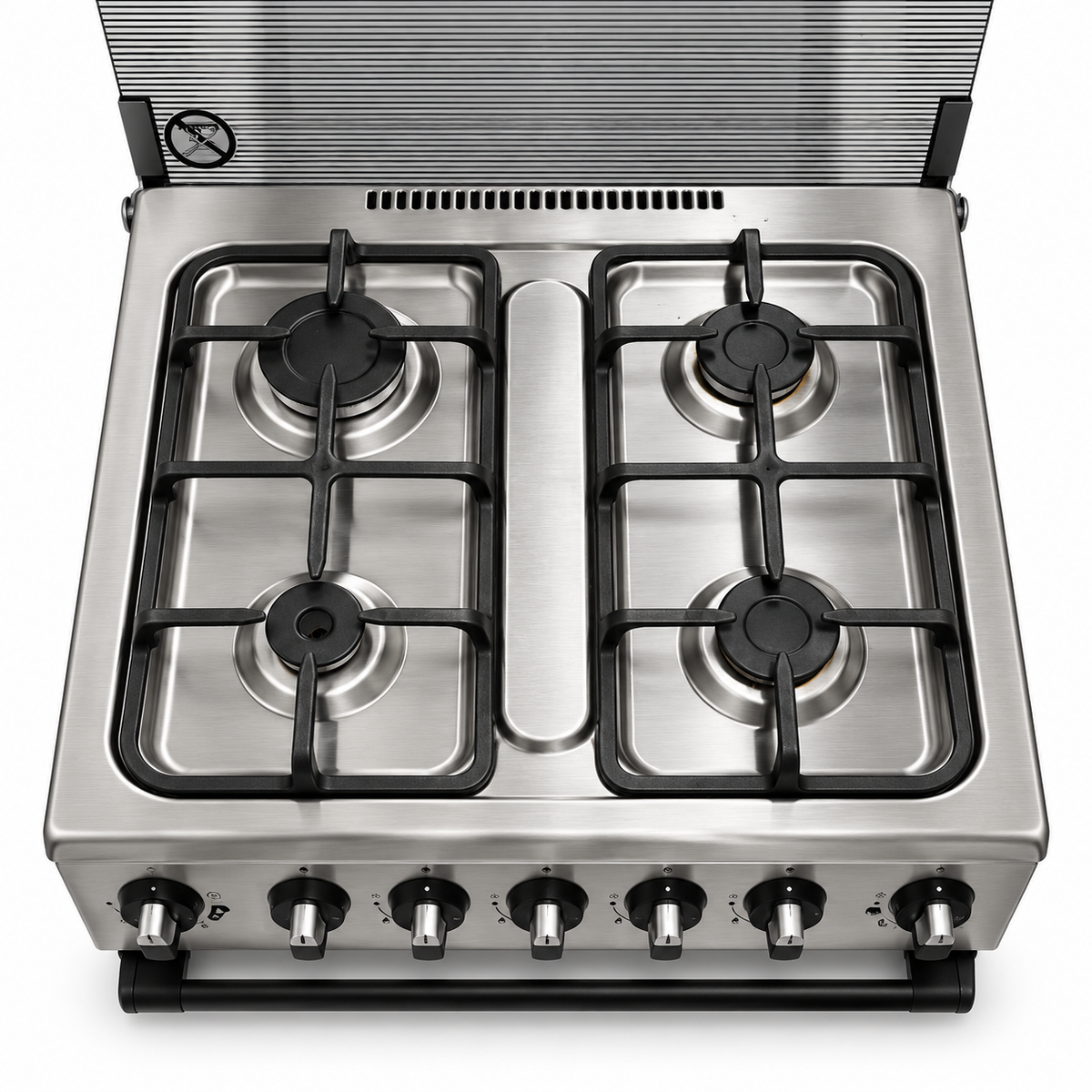 Midea CME6060-D 4-Burner Freestanding Gas Cooker with Oven & Grill – 60 × 60 cm – Stainless Steel