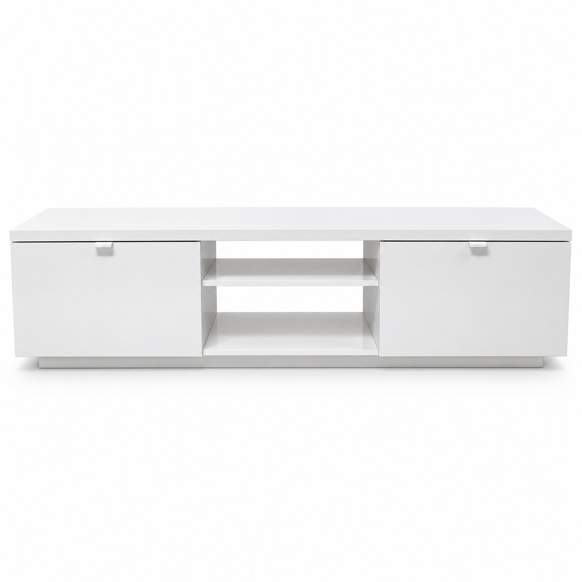 PAN Home White TV Unit with 2 Doors & 2 Open Shelves