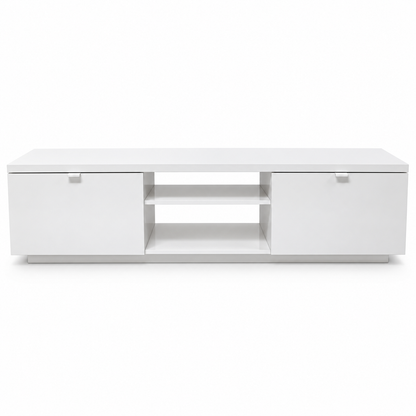 PAN Home White TV Unit with 2 Doors & 2 Open Shelves