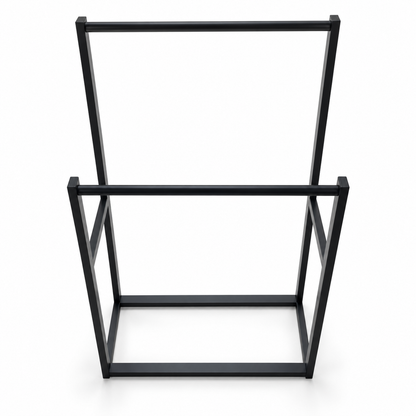 IKEA Freestanding 2-Tier Metal Towel Stand – Matte Black