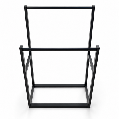 IKEA Freestanding 2-Tier Metal Towel Stand – Matte Black