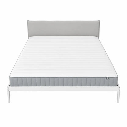 IKEA King Upholstered Bed Set with Mattress | White/Grey, 180x200 cm - used 5 months