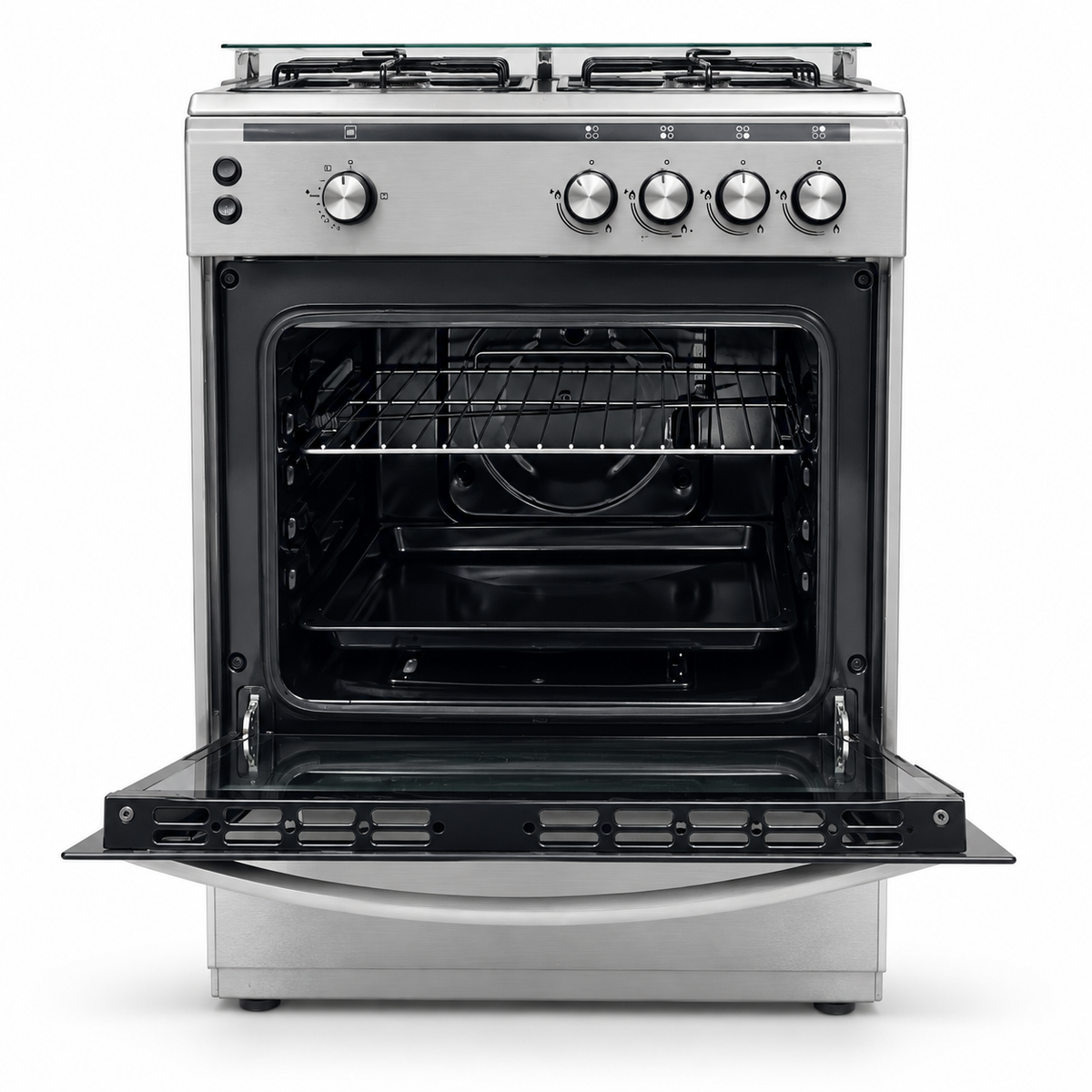 Hoover FGC6060-S1V 4-Burner Full Gas Cooker – 60 × 60 cm Stainless Steel