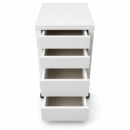 IKEA MICKE 4-Drawer Unit on Castors – 35 × 50 × 75 cm – White