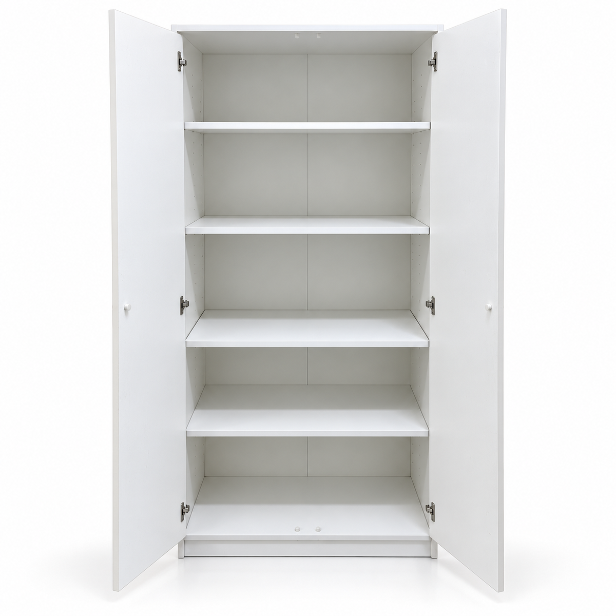 Home Box 2-Door Multipurpose Storage Cabinet with 4 Shelves – White