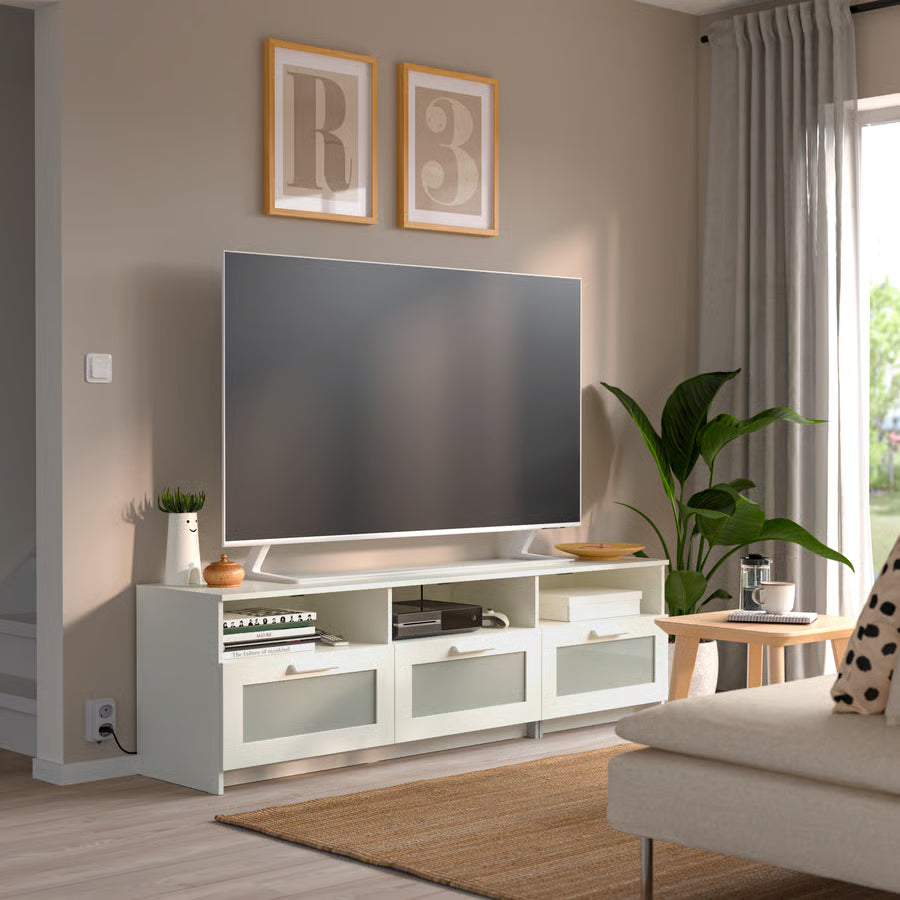 IKEA BRIMNES TV Bench | White, 180x41x53 cm