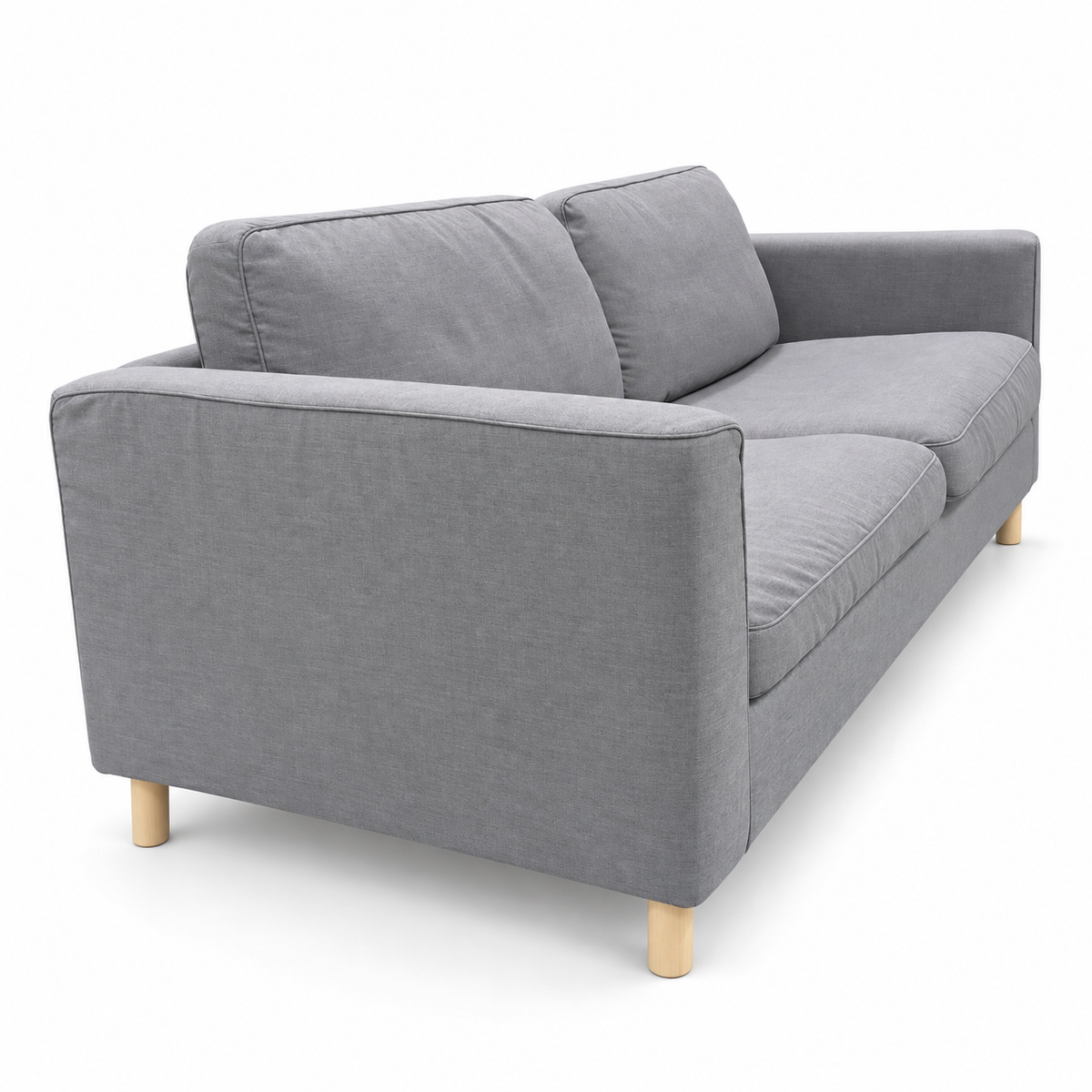 IKEA PÄRUP 3-Seater Fabric Sofa – Grey – 206 × 80 × 86 cm