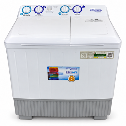 Super General SGW1212 12kg Twin-Tub Semi-Automatic Washing Machine – White