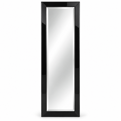 Homes r Us Black Cheval Bevelled Full-Length Mirror – 40 × 150 cm