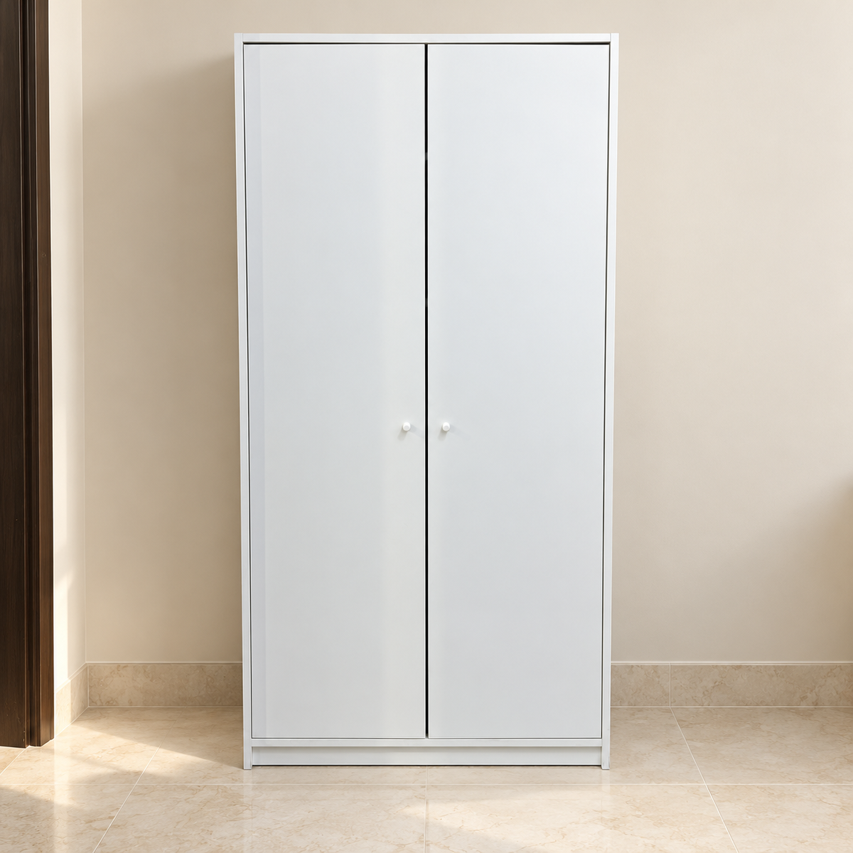 Home Box 2-Door Multipurpose Storage Cabinet with 4 Shelves – White