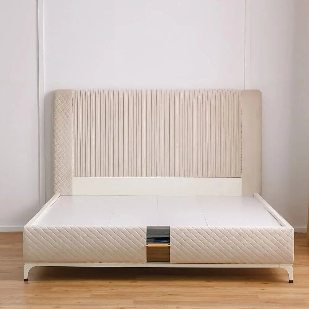 Danube Home Aloha King Bed Set | White/Gold, 180x200 cm, No Mattress