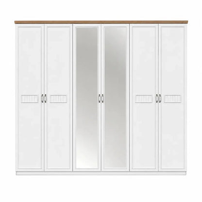 Home Center Prime 5-Piece King Bedroom Set with 6-Door Wardrobe | 180x200 cm - used 8 months