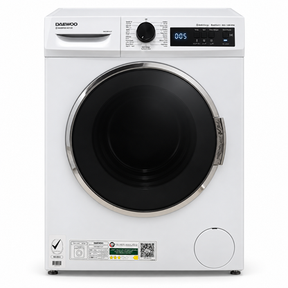 Daewoo DWD-9W1412IT 9KG Front Load Inverter Washing Machine – 1400 RPM – White