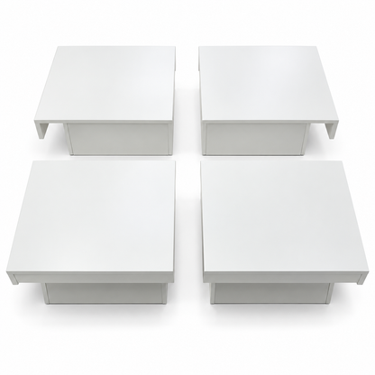Home Centre 4-Piece Modular Square Coffee Table – White – 90 × 90 × 30 cm