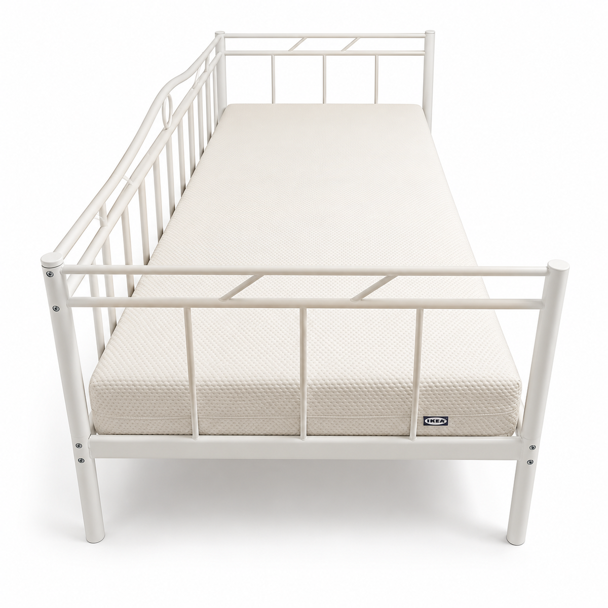 IKEA RAMSTA Single Day-Bed with Mattress – 90 × 200 cm – White