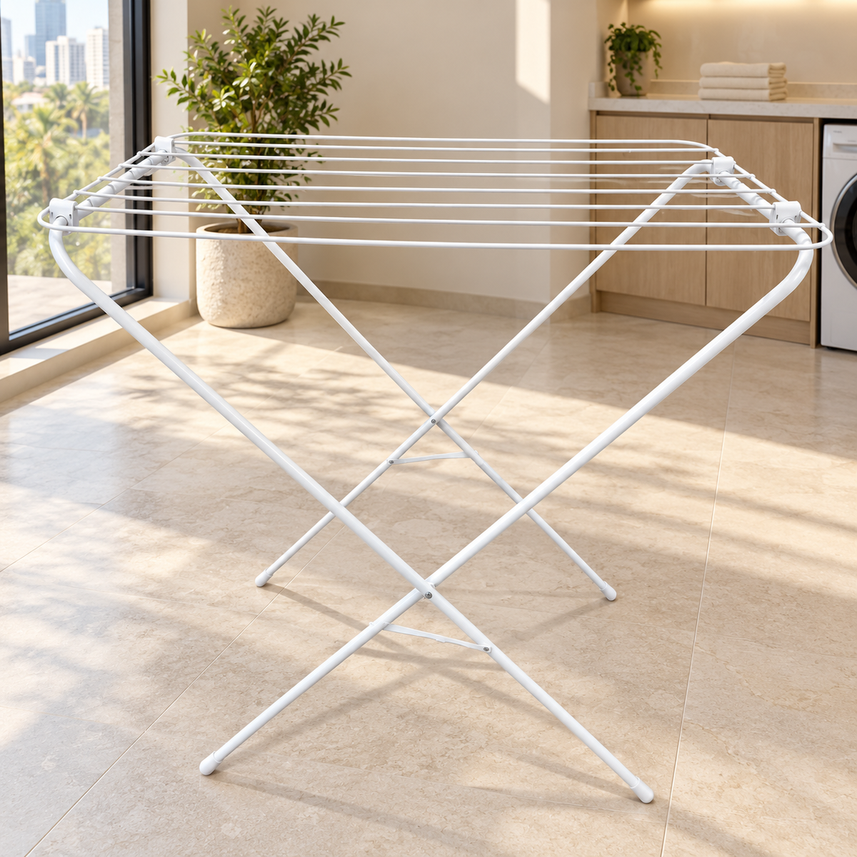 IKEA JÄLL Folding Clothes Drying Rack – White – 79 × 40 × 82 cm