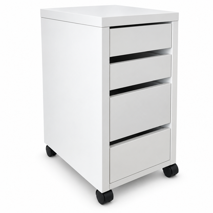 IKEA MICKE 4-Drawer Unit on Castors – 35 × 50 × 75 cm – White
