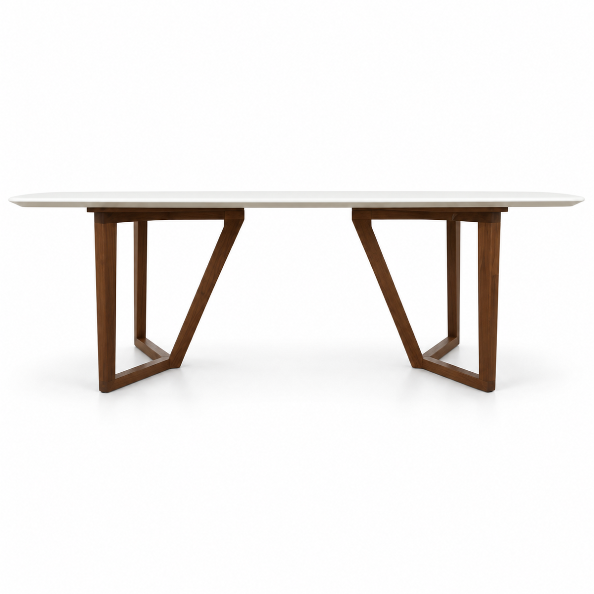 Home Centre Hadley 6-Seater Dining Table – 180 × 90 cm – White & Walnut