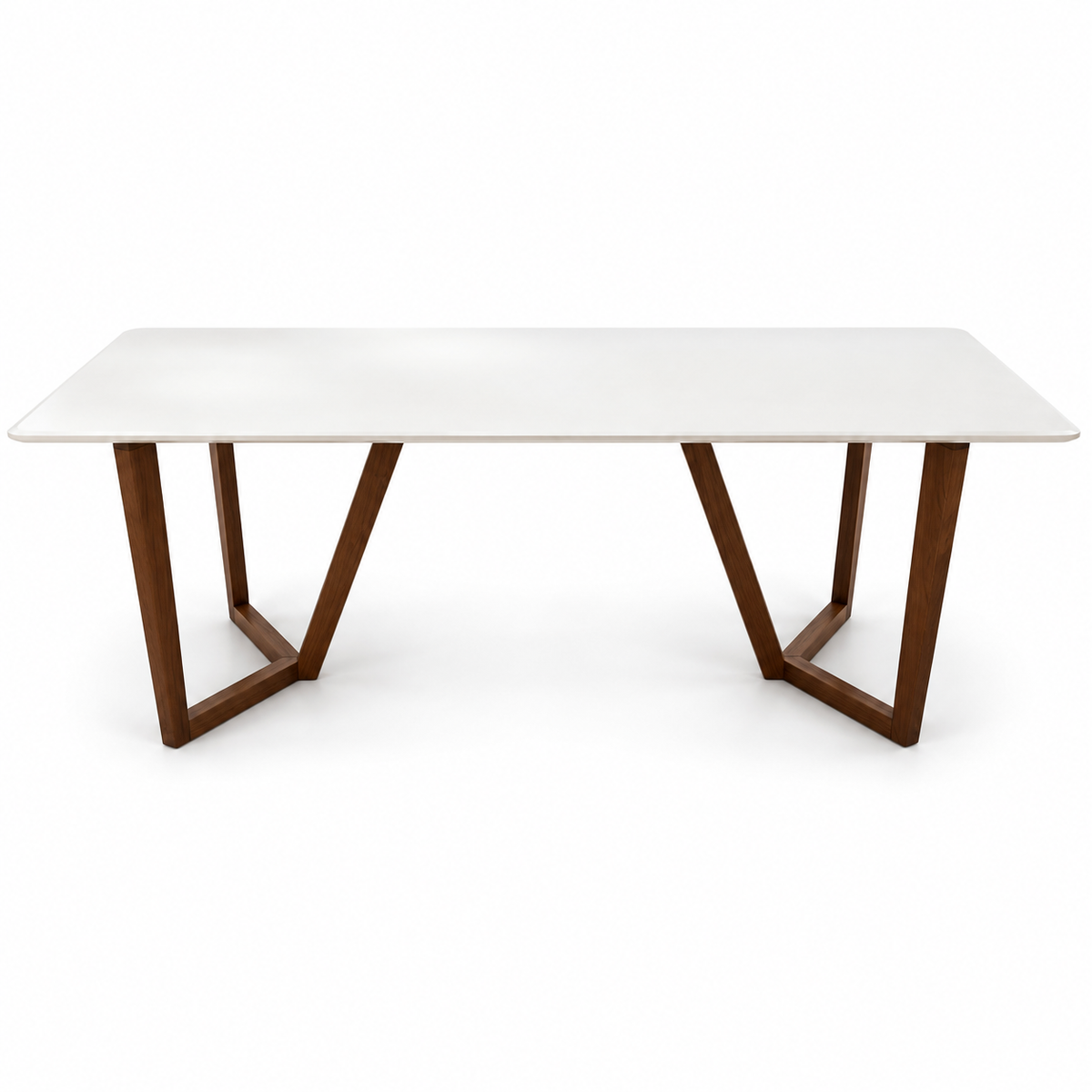 Home Centre Hadley 6-Seater Dining Table – 180 × 90 cm – White & Walnut