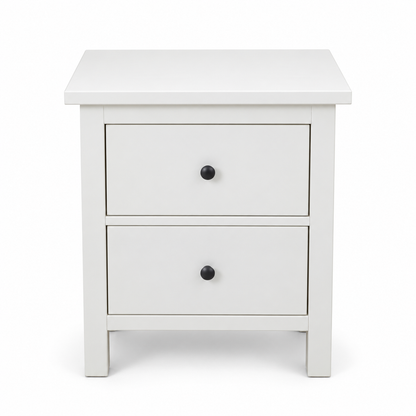 IKEA HEMNES King Bedroom Set with Mattress & 2 Bedside Tables – White – 180 × 200 cm