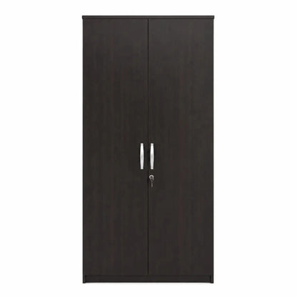 AFT Simplicity 2-Door Wooden Wardrobe | Black - used 7 months - Al Thahani Furniture