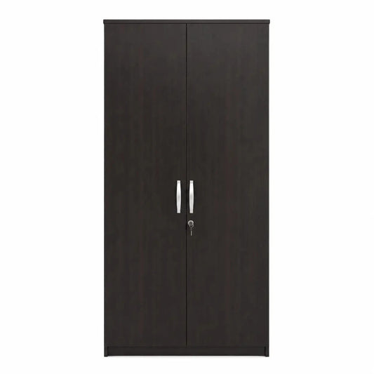 AFT Simplicity 2-Door Wooden Wardrobe | Black - used 7 months - Al Thahani Furniture