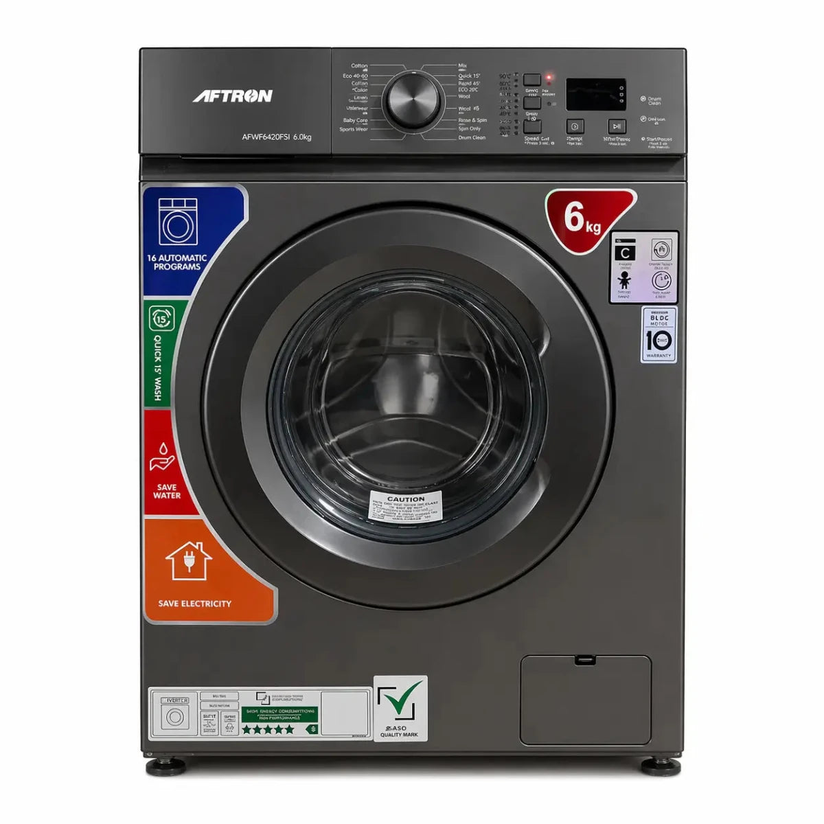 Aftron 6kg Front Load Washing Machine – used 4 months - Al Thahani Furniture