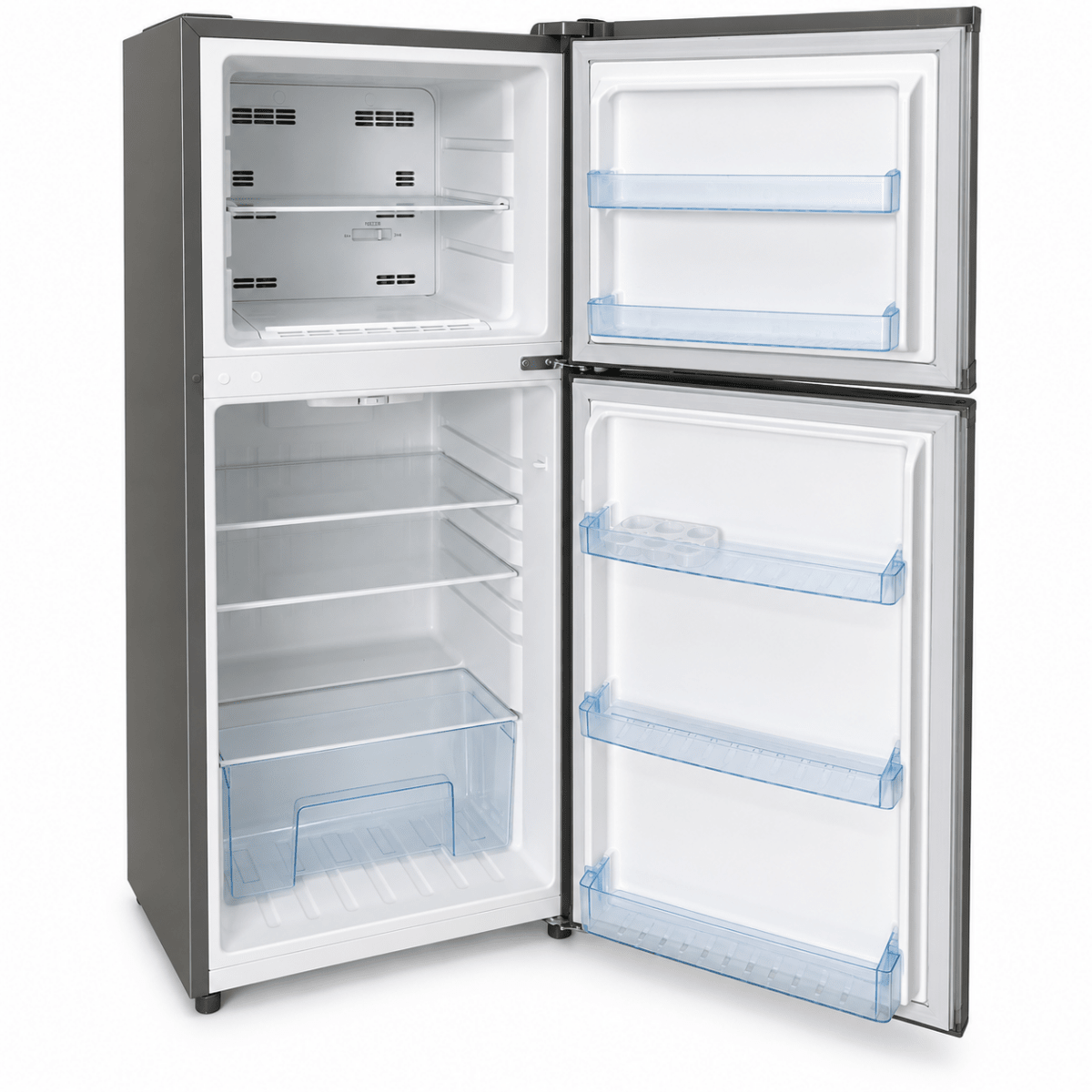 AFTRON AFR275SSF Top Mount No Frost Refrigerator – Dark Silver - Al Thahani Furniture