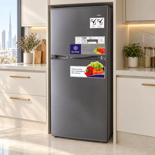 AFTRON AFR275SSF Top Mount No Frost Refrigerator – Dark Silver - Al Thahani Furniture