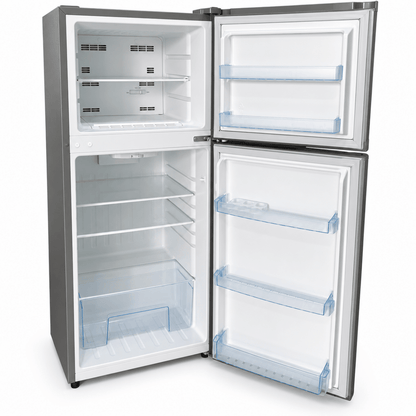 AFTRON AFR275SSF Top Mount No Frost Refrigerator – Dark Silver - Al Thahani Furniture
