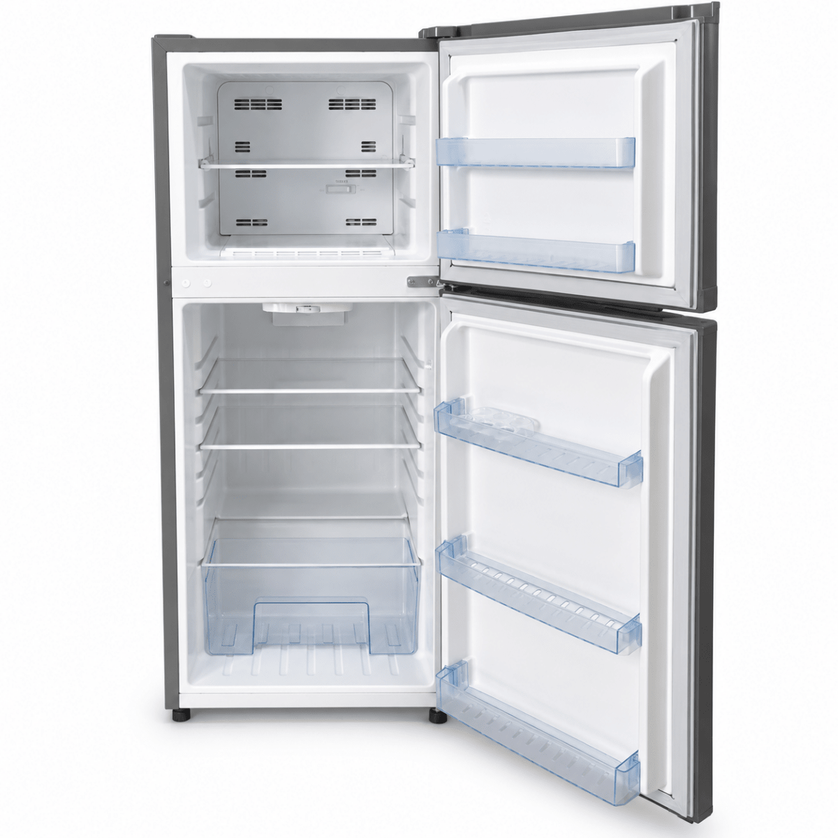 AFTRON AFR275SSF Top Mount No Frost Refrigerator – Dark Silver - Al Thahani Furniture