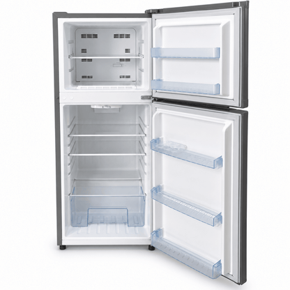 AFTRON AFR275SSF Top Mount No Frost Refrigerator – Dark Silver - Al Thahani Furniture