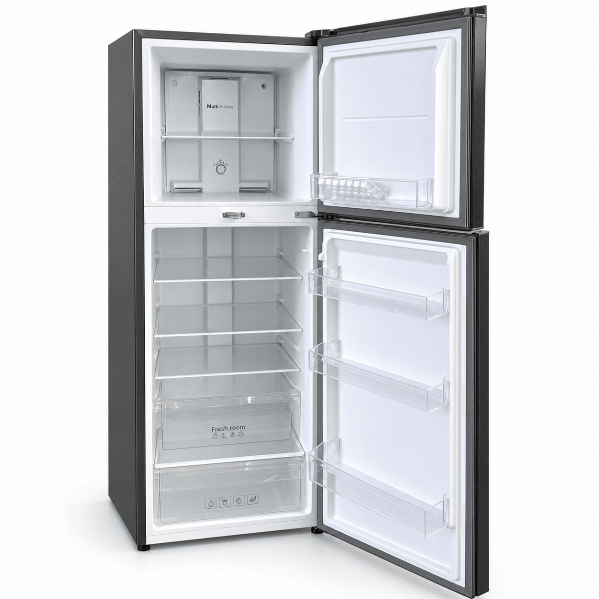 Aftron AFR320SF 280L Double Door No-Frost Refrigerator – Black - Al Thahani Furniture