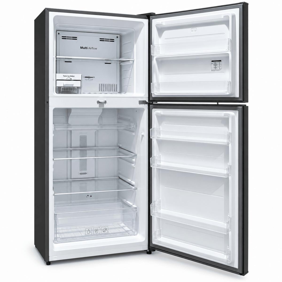 Aftron AFR510SSF 410L Top Mount No Frost Refrigerator – Stainless Steel - Al Thahani Furniture