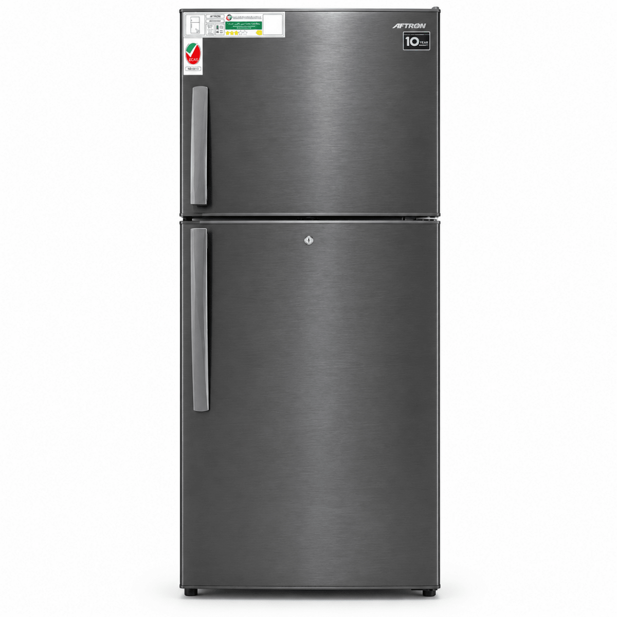 Aftron AFR510SSF 410L Top Mount No Frost Refrigerator – Stainless Steel - Al Thahani Furniture