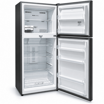 Aftron AFR510SSF 410L Top Mount No Frost Refrigerator – Stainless Steel - Al Thahani Furniture