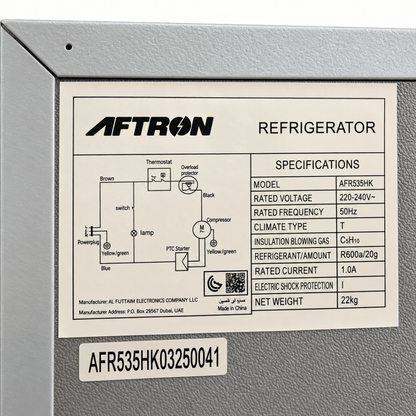 AFTRON AFR535HK 90 L Single-Door Refrigerator – White - Al Thahani Furniture