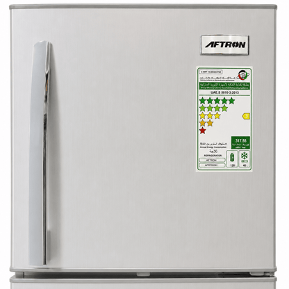 Aftron AFR70SH 168L Double-Door Refrigerator – Silver - Al Thahani Furniture
