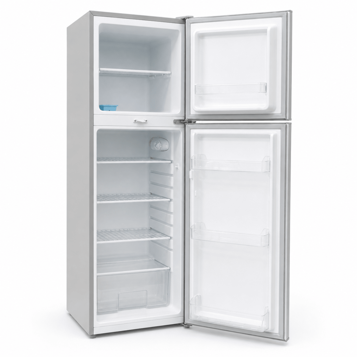 Aftron AFR70SH 168L Double-Door Refrigerator – Silver - Al Thahani Furniture